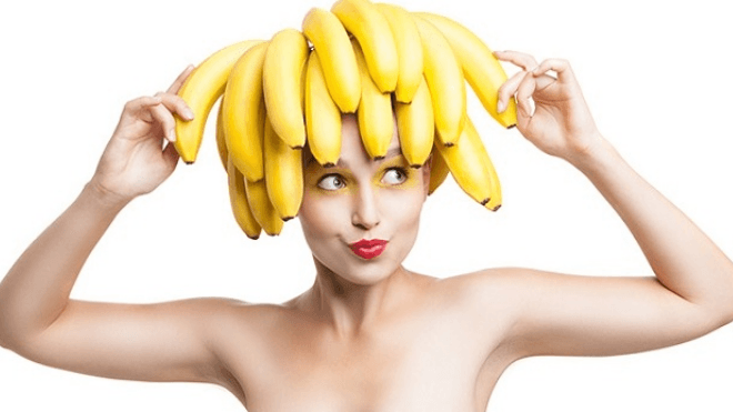 бананова маска для волосся